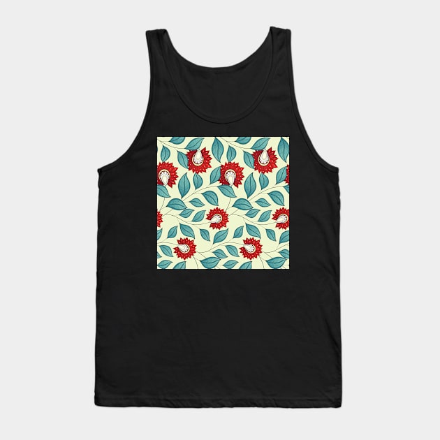 Spring Pattern with Floral Motifs Tank Top by lissantee